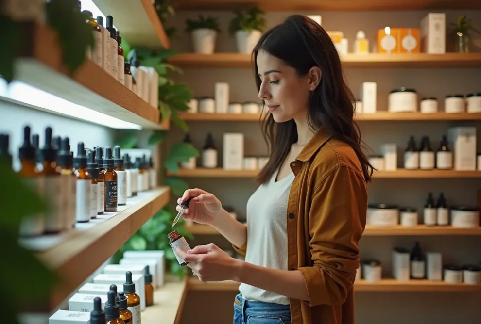 consumer exploring cannabis products for improved health and overall wellness