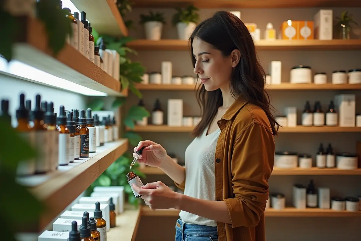 consumer exploring cannabis products for improved health and overall wellness