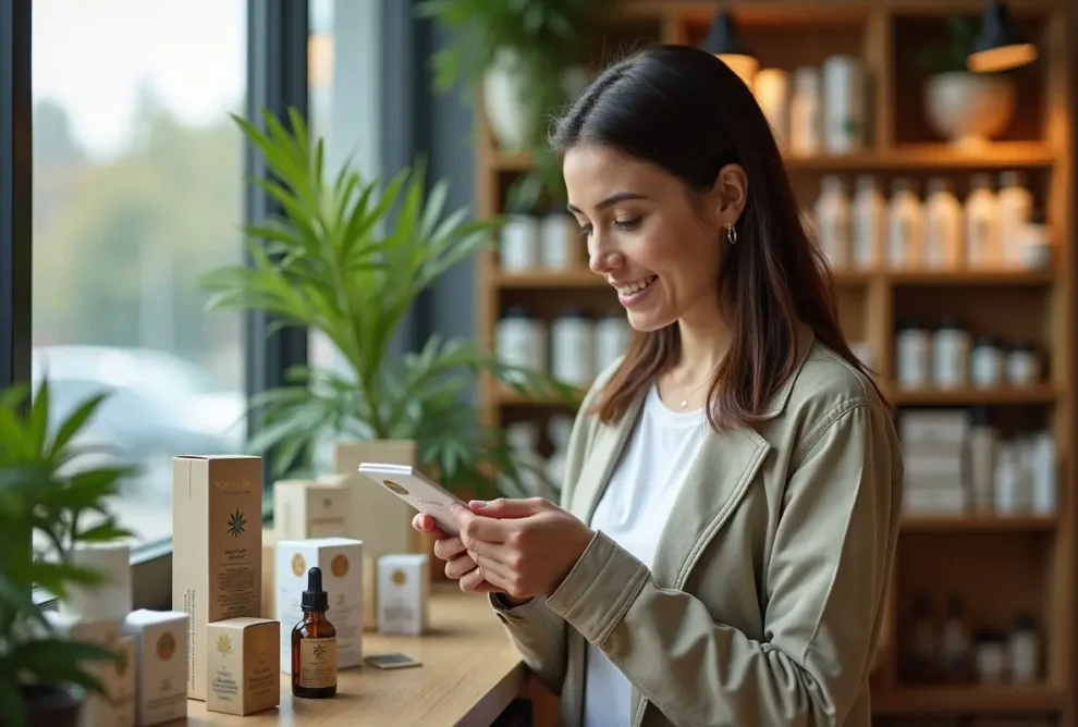 consumer exploring cannabis products for improved health and overall wellness