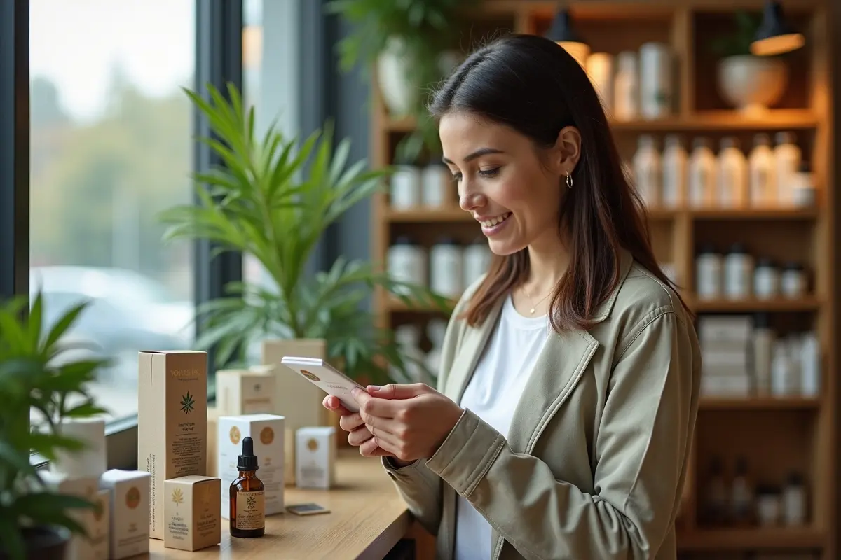 consumer exploring cannabis products for improved health and overall wellness