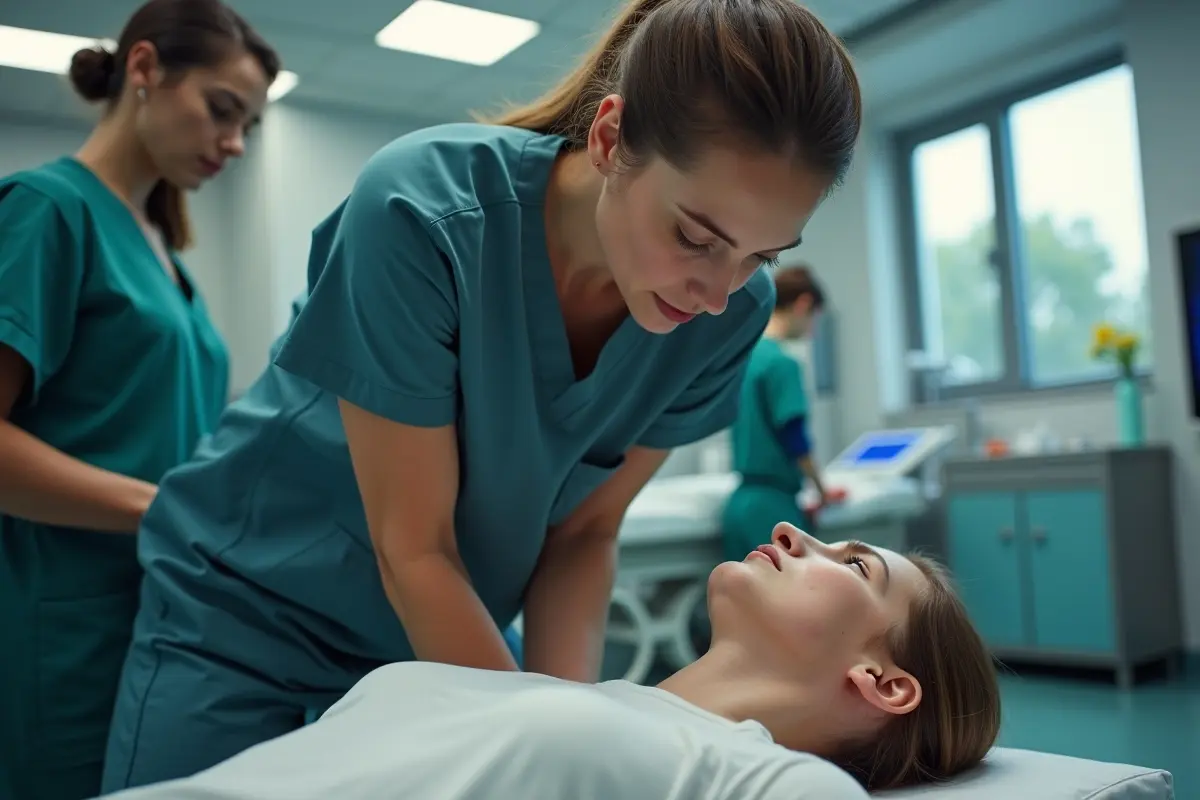 person performing cpr confidently to save a life in emergency