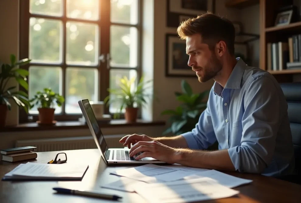 home buyer reviewing credit score to improve mortgage eligibility