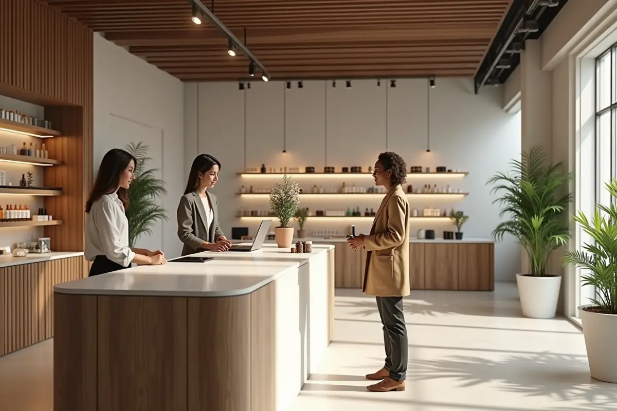 customer exploring modern dispensary services beyond traditional cannabis purchases