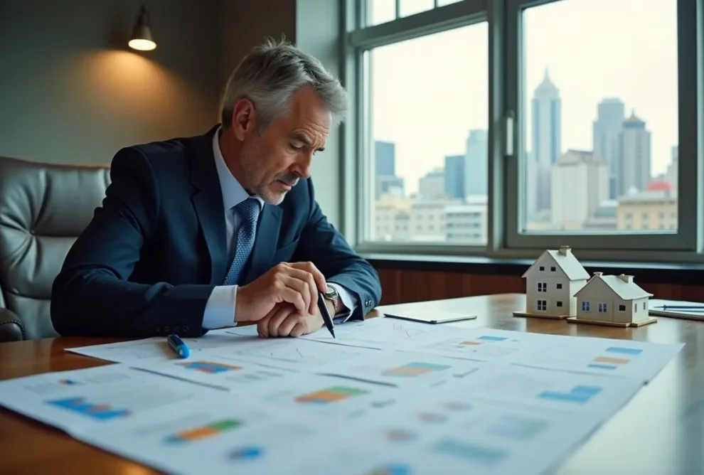 investor reviewing strategies to navigate real estate investments in volatile markets