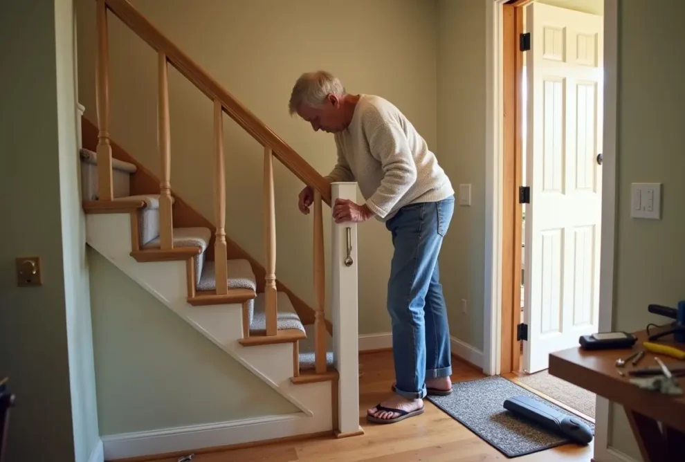senior making home improvements to enhance safety on any budget