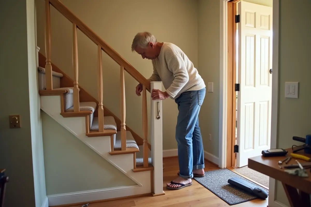 senior making home improvements to enhance safety on any budget