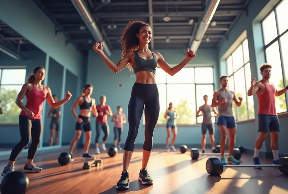 fitness studio motivating members with engaging workouts and supportive community