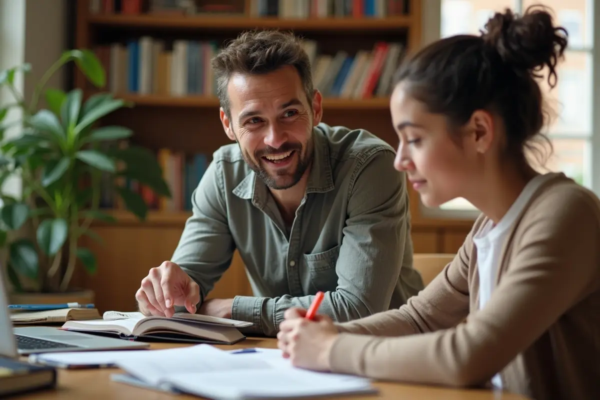 private tutor helping student boost academic performance and confidence