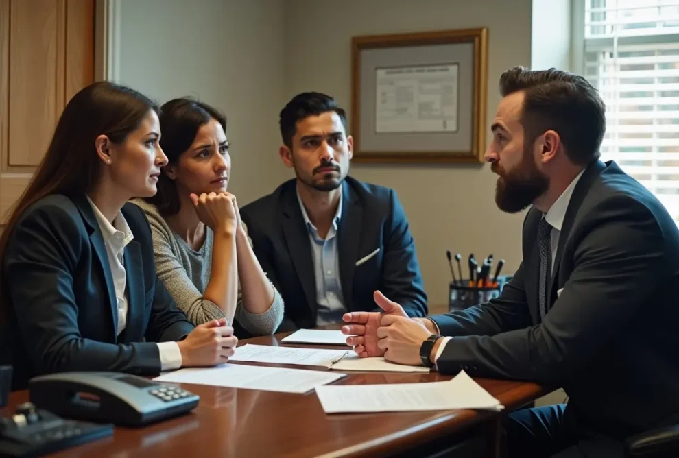 family consulting bail bonds agent to secure loved one release