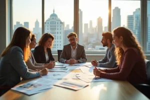 marketing team aligning brand messaging with major global events