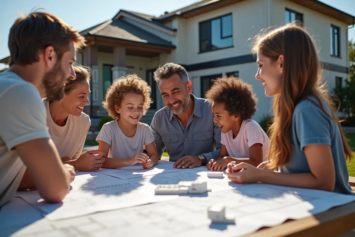 family choosing to build custom home tailored to lifestyle needs