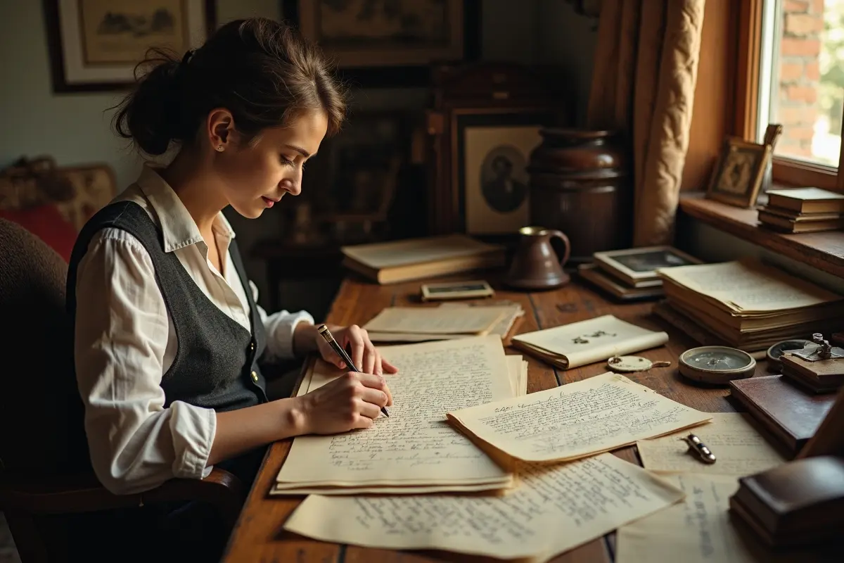 person exploring family history records to trace ancestral roots