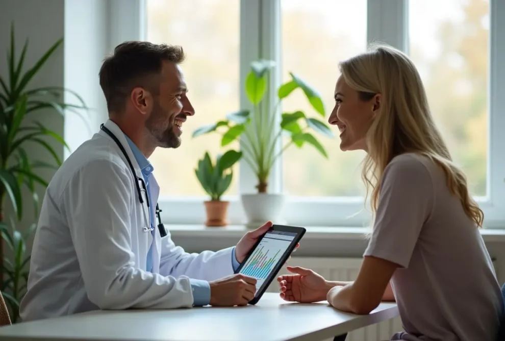 functional medicine specialist helping patient optimize overall health and wellness