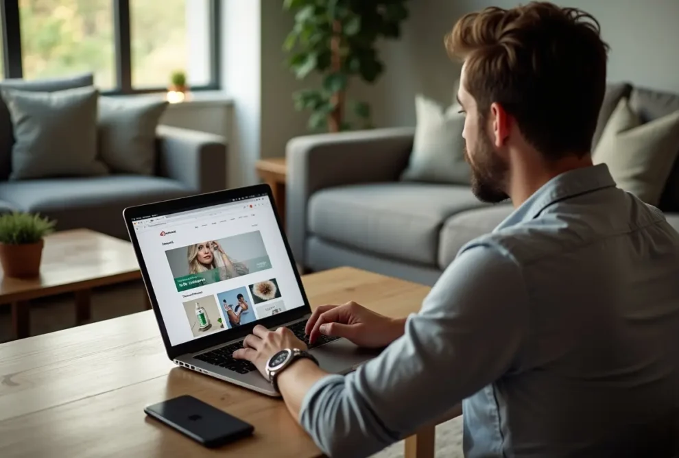 consumer choosing reliable online weed dispensary with quality products