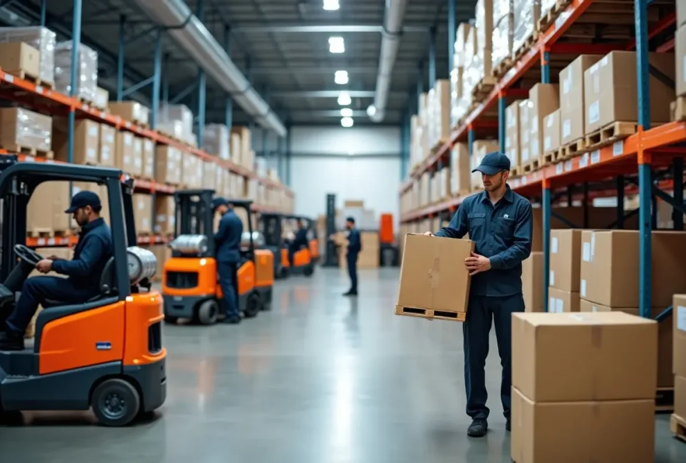 warehouse team streamlining order fulfillment process for faster shipping delivery